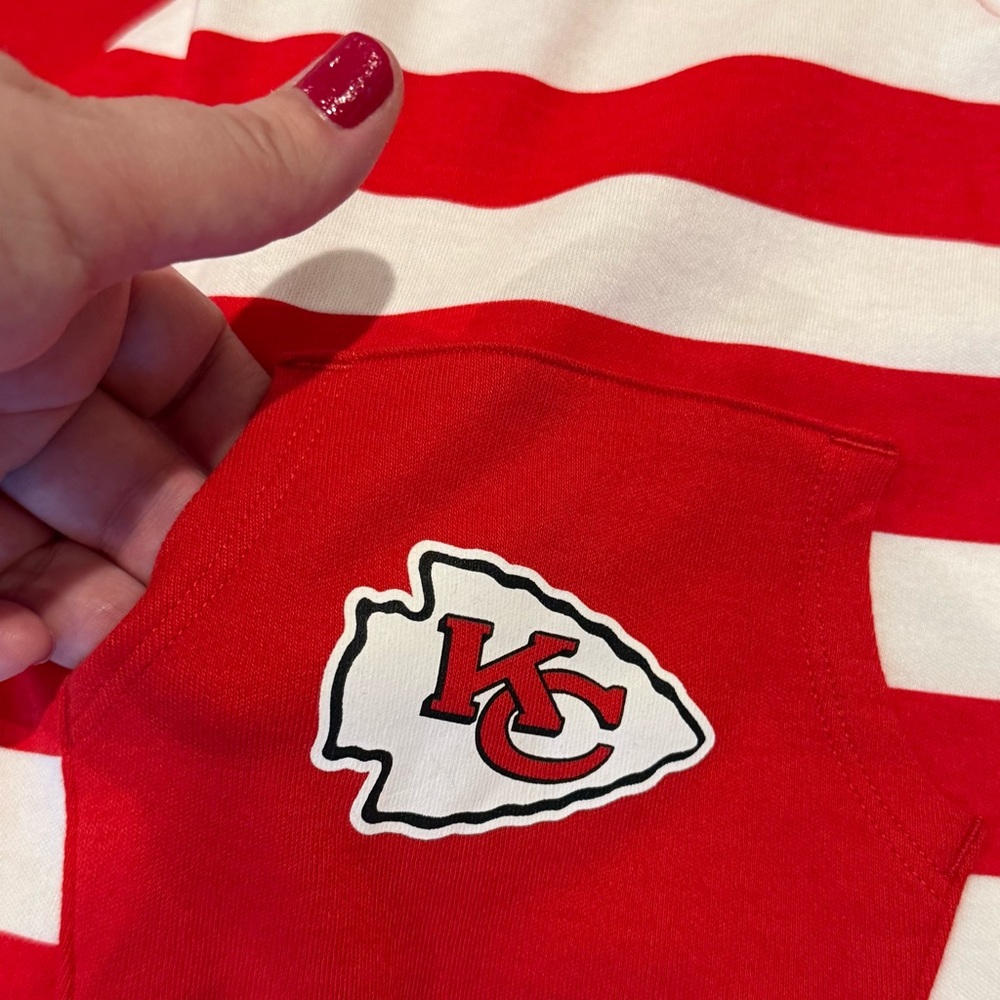 NWT NFL Team Gerber Baby Footless Onesie, Red and White KC CHIEFS, size 6-9 mos - Picture 10 of 12